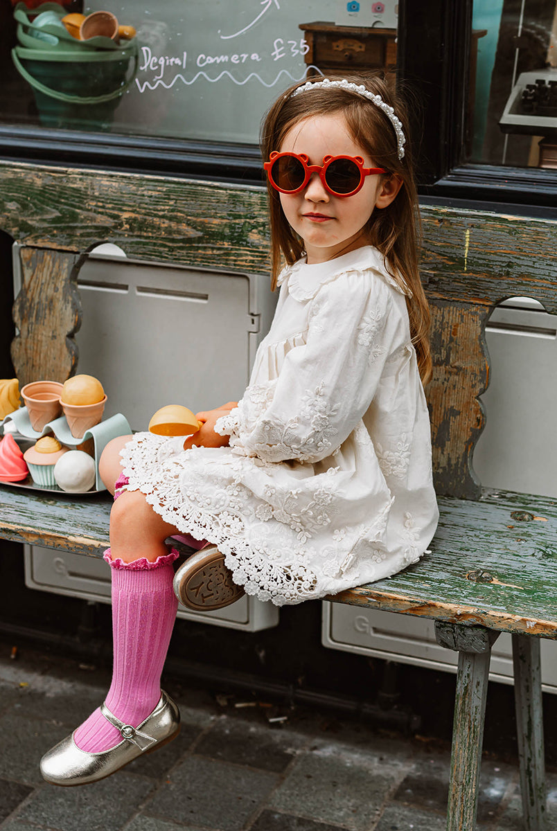 Lucerne Broderie Anglaise Dress, Crème Brulee – view 2