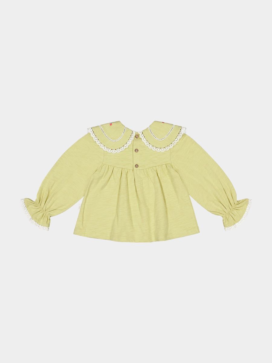 Quebec Embroidered Tee, Acacia Green – view 8