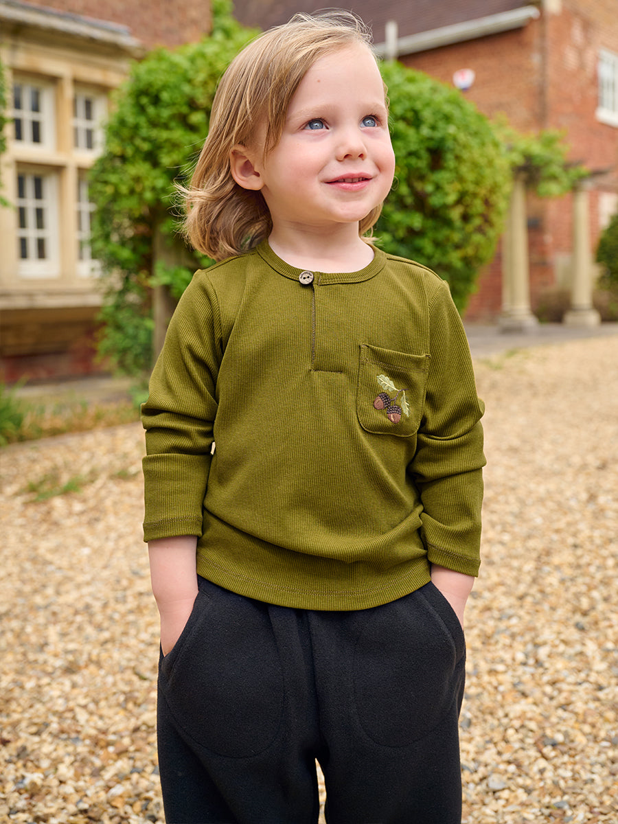 Hamburg Brushed Top, Olive Green – view 4
