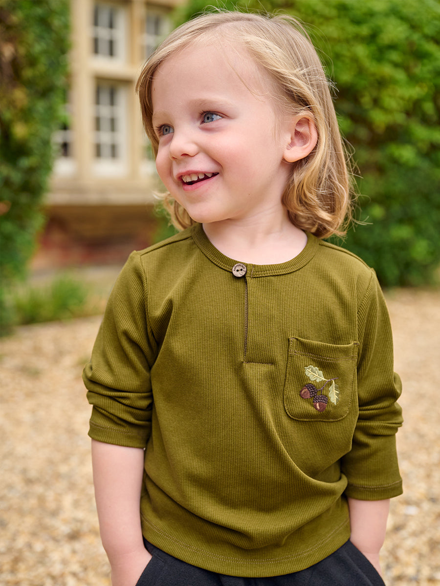 Hamburg Brushed Top, Olive Green – view 6